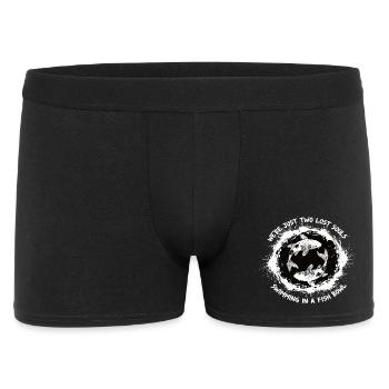 Koi Fish Yin Yang Angler Saying Shirt - Men's Boxer Shorts - black - Front
