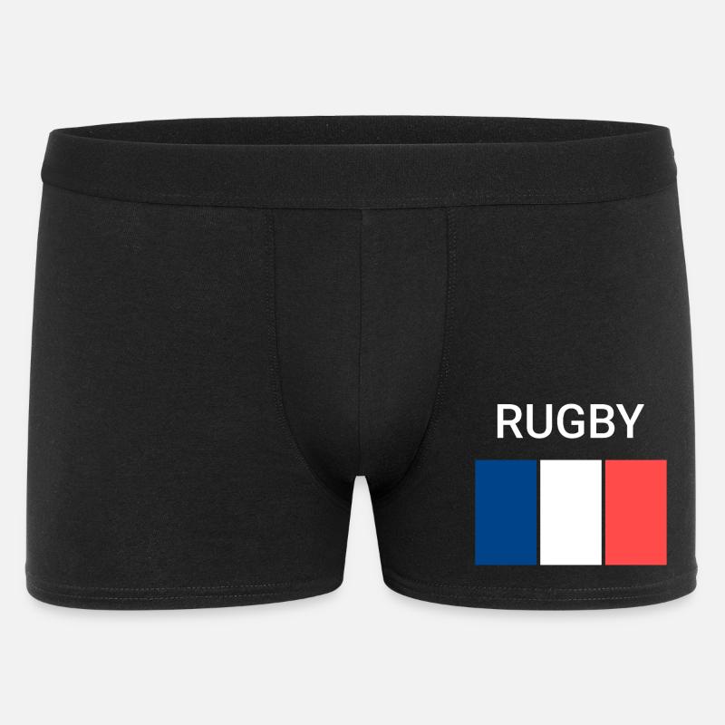 Rugby Frankreich - Männer Boxer Shorts - Schwarz