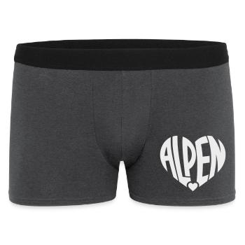Alpen Herz-Logo - Männer Boxer Shorts - Anthrazit - Vorne