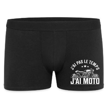 J’ai pas le temps j’ai moto humour bikers - Boxer Homme - noir - Devant