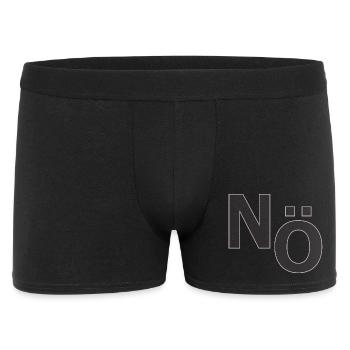 No – Minimal Typography Statement - Men's Boxer Shorts - black - Front