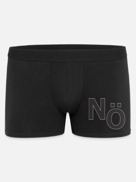 No – Minimal Typography Statement - Men's Boxer Shorts - black