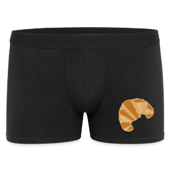 Croissant illustration breakfast design - Men's Boxer Shorts - black - Front