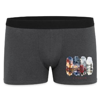 Voyage de vacances à Londres – Angleterre Big Ben & City - Boxer Homme - charbon - Devant