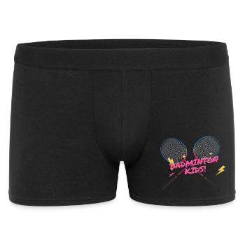 Badminton Kids Neon Racket - Men's Boxer Shorts - black - Front