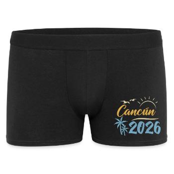 Cancun 2026 - Männer Boxer Shorts - Schwarz - Vorne