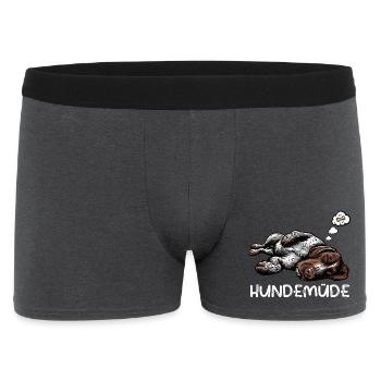 Hundemüde Deutsch Drahthaar drahthaar hunde - Männer Boxer Shorts - Anthrazit - Vorne