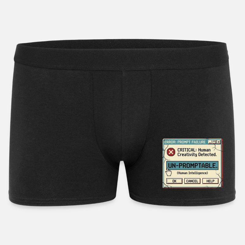 Unpromptable - Männer Boxer Shorts - Schwarz