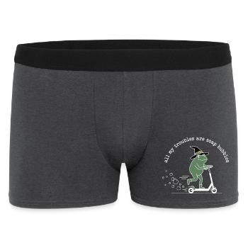Tous mes soucis sont des bulles de savon - Boxer Homme - charbon - Devant