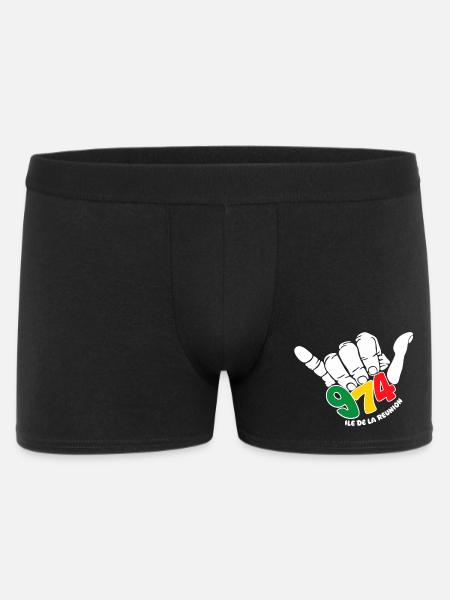 974 Île de la Réunion - Boxer Homme - noir
