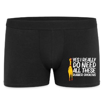 Ja, ich brauche wirklich Gummihühner - Männer Boxer Shorts - Schwarz - Vorne