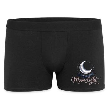Moonlight Shirt with Crescent Moon – Mystical Night - Men's Boxer Shorts - black - Front