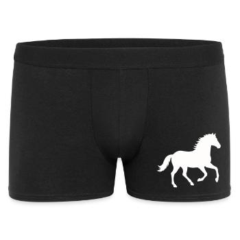 Silhouette d’un cheval sauvage - Boxer Homme - noir - Devant