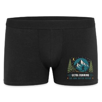 Ultra Running. Mange. Cours. Souffrir. Répétez - Boxer Homme - noir - Devant