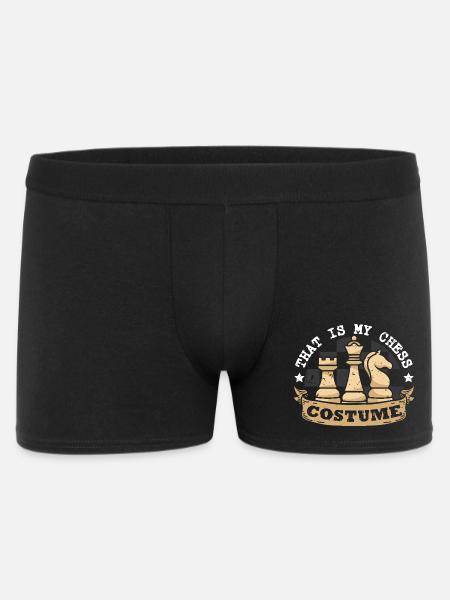 Échiquier des joueurs d’échecs - Boxer Homme - noir