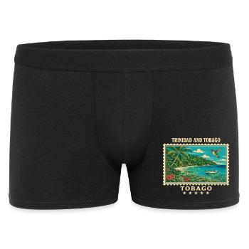 Trinidad and Tobago Tobago Vintage Travel Brand - Men's Boxer Shorts - black - Front