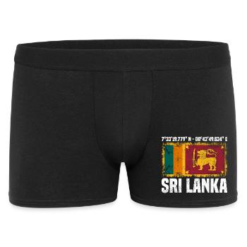 Coordonnées du Sri Lanka - Boxer Homme - noir - Devant