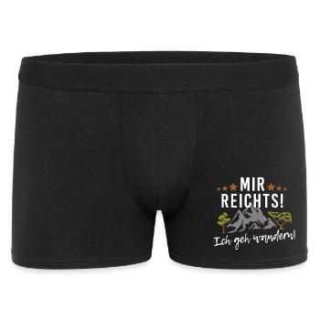 Mir reichts! Ich geh wandern! Ab in die Berge - Männer Boxer Shorts - Schwarz - Vorne