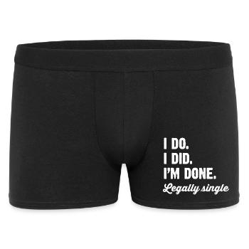 Légalement célibataire : Je l’ai fait, j’en ai fini - Boxer Homme - noir - Devant