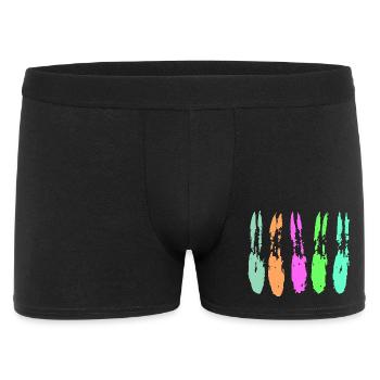 Farben Muster - Abstrakt - Männer Boxer Shorts - Schwarz - Vorne