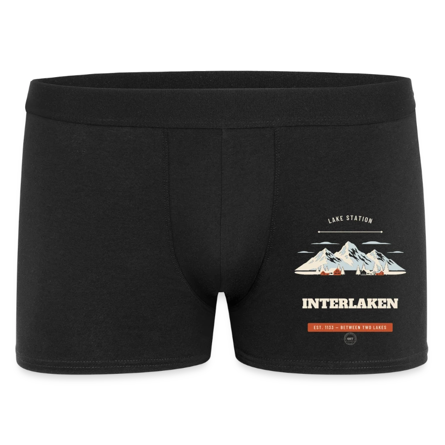 Interlaken-märke på en men's boxer shorts, black