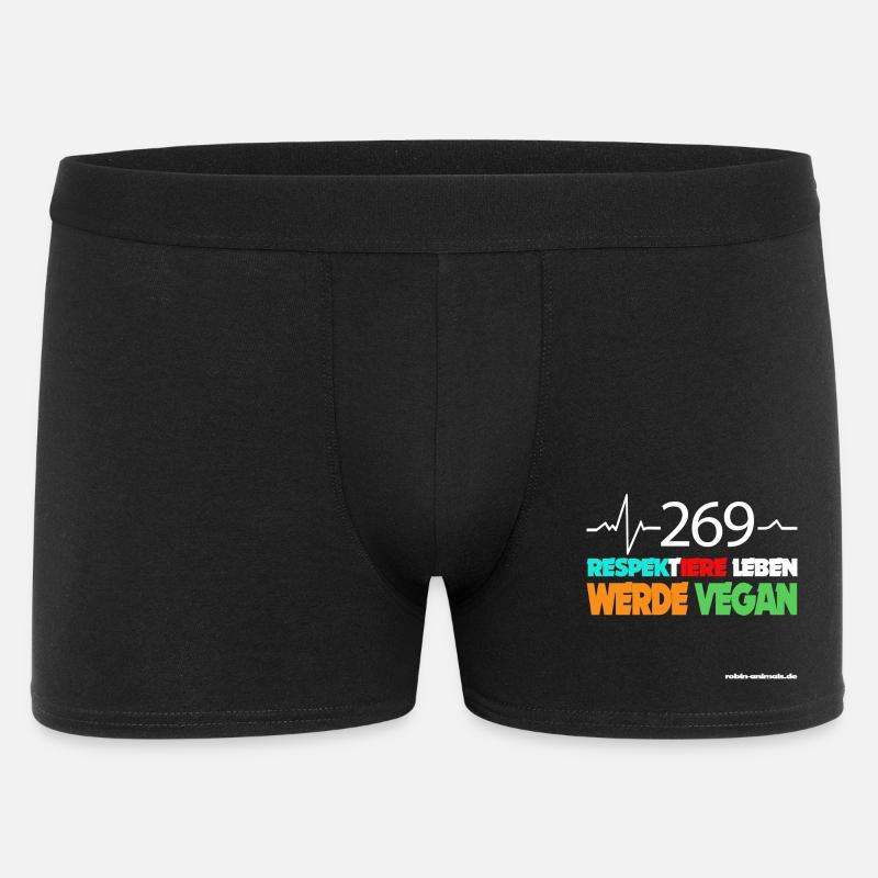 RESPEKTIERE LEBEN 269 - Männer Boxer Shorts - Schwarz