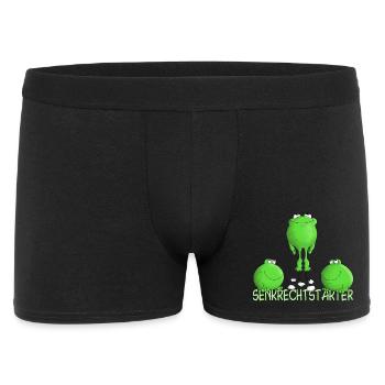 Start - Abheben - lustig - Männer Boxer Shorts - Schwarz - Vorne
