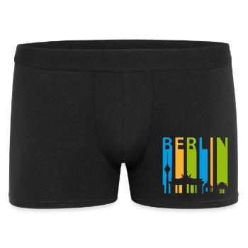 Berlin Schiftzug avec silhouette - Boxer Homme - noir - Devant