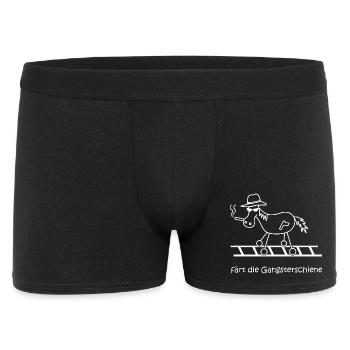 färt die Gangsterschiene Gangster Verbrecher Pferd - Männer Boxer Shorts - Schwarz - Vorne