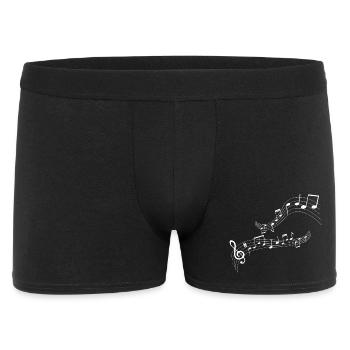 Flowing note melody - Men's Boxer Shorts - black - Front