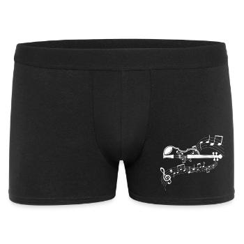 Violin with flowing notes - Men's Boxer Shorts - black - Front