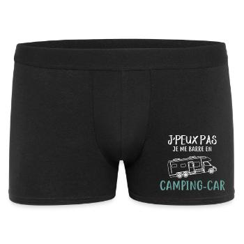 Camping Car Je Peux Pas Je Me Barre En Camping Car - Boxer Homme - noir - Devant