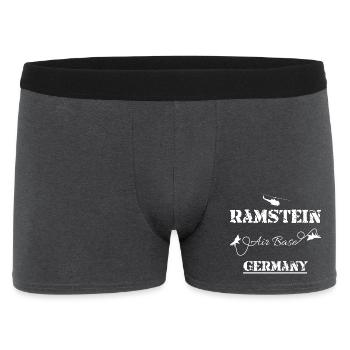 Army Ramstein Air Base Germany - Männer Boxer Shorts - Anthrazit - Vorne