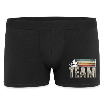 Segeln Segler Segelboot Team Crew - Männer Boxer Shorts - Schwarz - Vorne