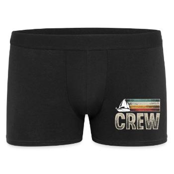 Segeln Segler Segelboot Crew - Männer Boxer Shorts - Schwarz - Vorne