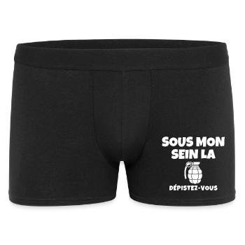 cancer, cancer du sein, octobre rose - Boxer Homme - noir - Devant