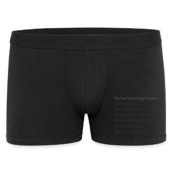 Lieblingsfarbe Schwarz - Dialekt schwoaz, schworz - Männer Boxer Shorts - Schwarz - Vorne