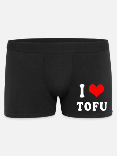 I love Tofu - Men's Boxer Shorts - black