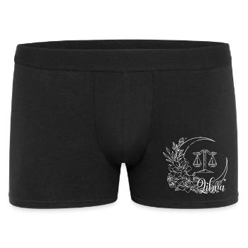 Libra Floral Zodiac Emblem - Men's Boxer Shorts - black - Front