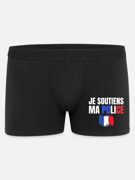 police, policier, gendarme - Boxer Homme - noir