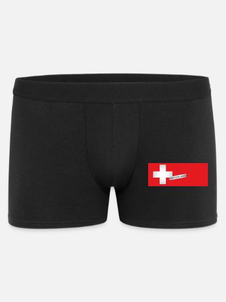 SWITZERLAND CLAIM - Men's Boxer Shorts - black