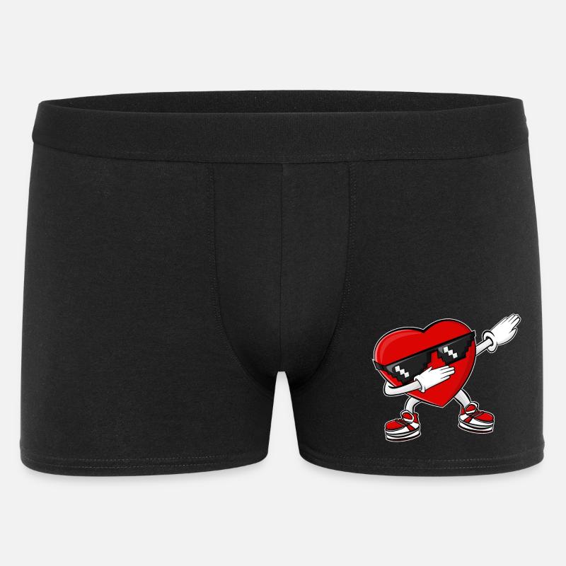 Dabbing Heart Saint-Valentin - Boxer Homme - noir