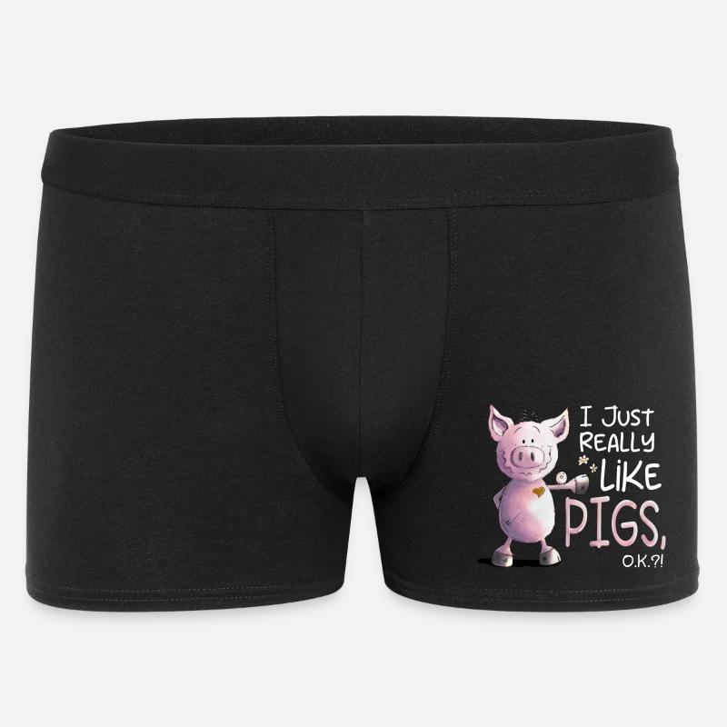 J’aime vraiment les cochons cochon - Boxer Homme - noir