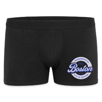 Badge de cercle de lettrage de Boston - Boxer Homme - noir - Devant