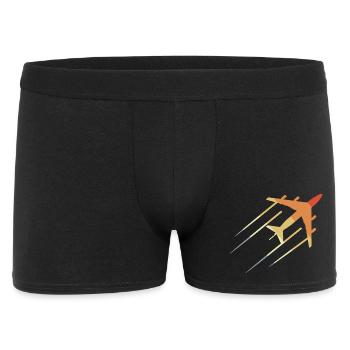 Dessin d’avion vintage - Boxer Homme - noir - Devant