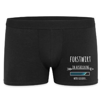 Forstwirt Forstwirtschaft Wald Ausbildung Geschenk - Männer Boxer Shorts - Schwarz - Vorne