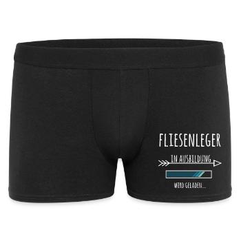 Fliesenleger Handwerk Beruf Ausbildung Geschenk - Männer Boxer Shorts - Schwarz - Vorne
