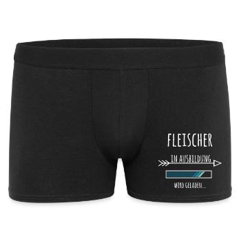 Ausbildung Fleischer Metzger Beruf - Männer Boxer Shorts - Schwarz - Vorne