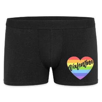 Valentine's Day lgbt heart gay pride t-shirt - Men's Boxer Shorts - black - Front