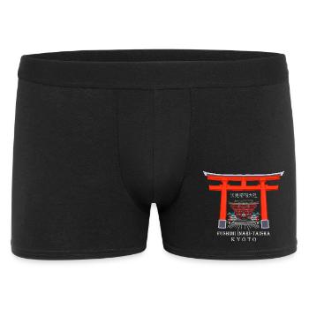 Japan, Kyoto, Schrein Fushimi Inari - Taisha - Männer Boxer Shorts - Schwarz - Vorne